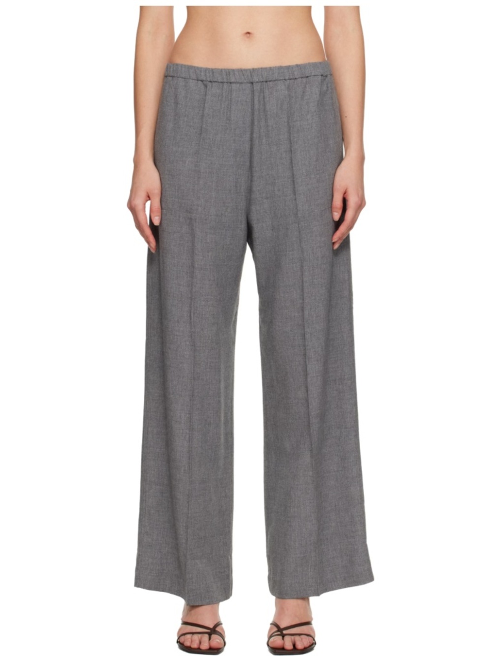 TOTEME Gray Fluid Winter Trousers